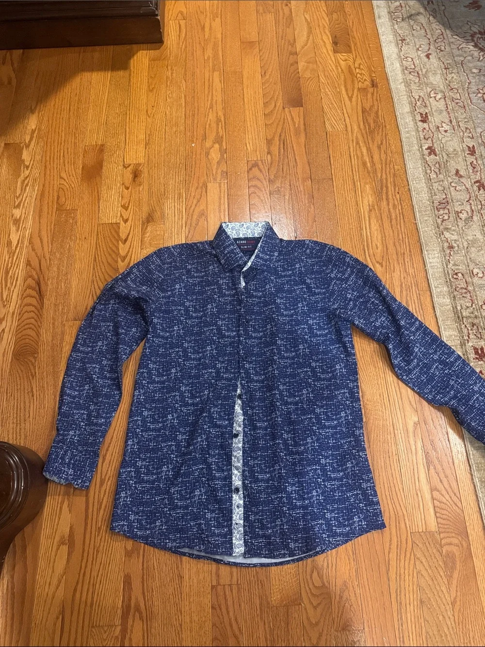 Men's Navy Button-Up Shirt Jacket